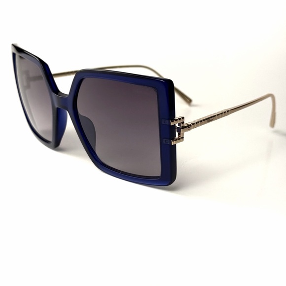 Chopard SCH 334 06NA Blue  Gold  Sunglasses Tight Fit Authentic Titanium SCH334 main image 11